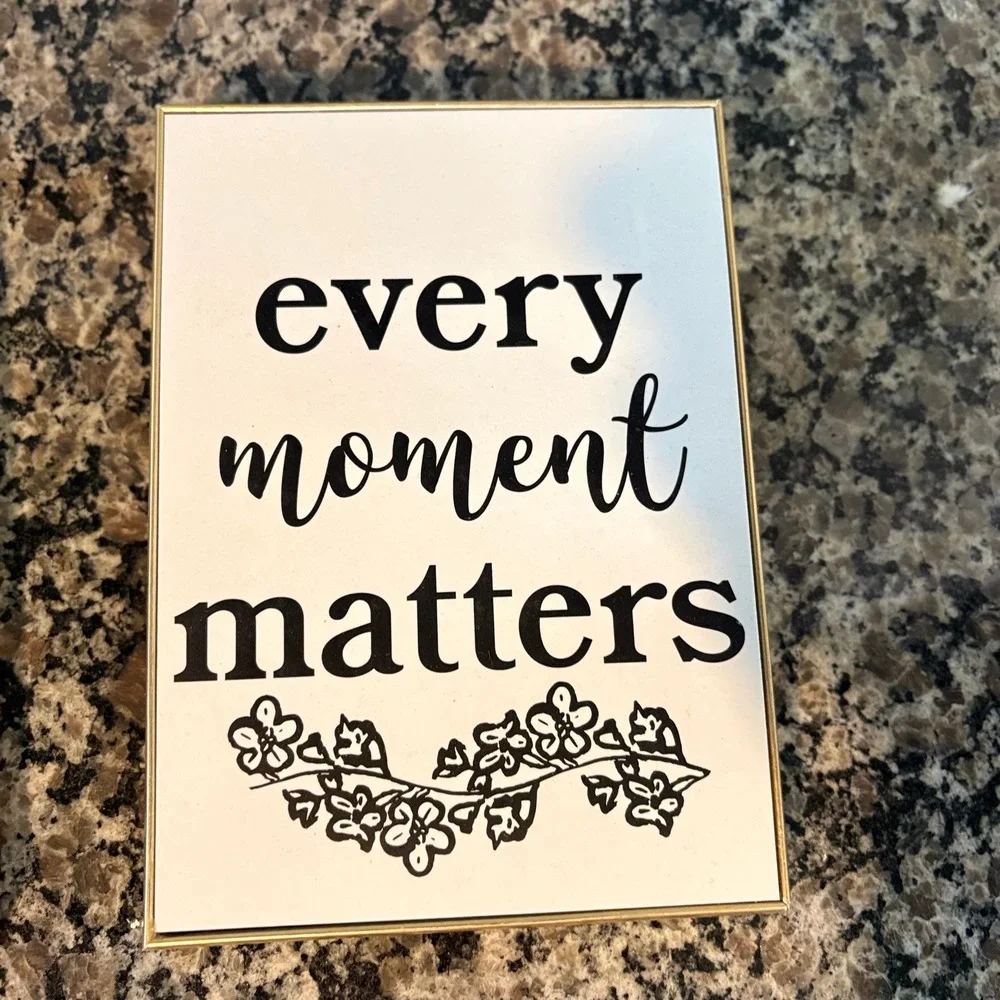 Inspirational Wall Art Set 2 If Not Now When Every Moment Matters Gold Frame